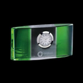 Green Atlanta Optical Crystal Clock